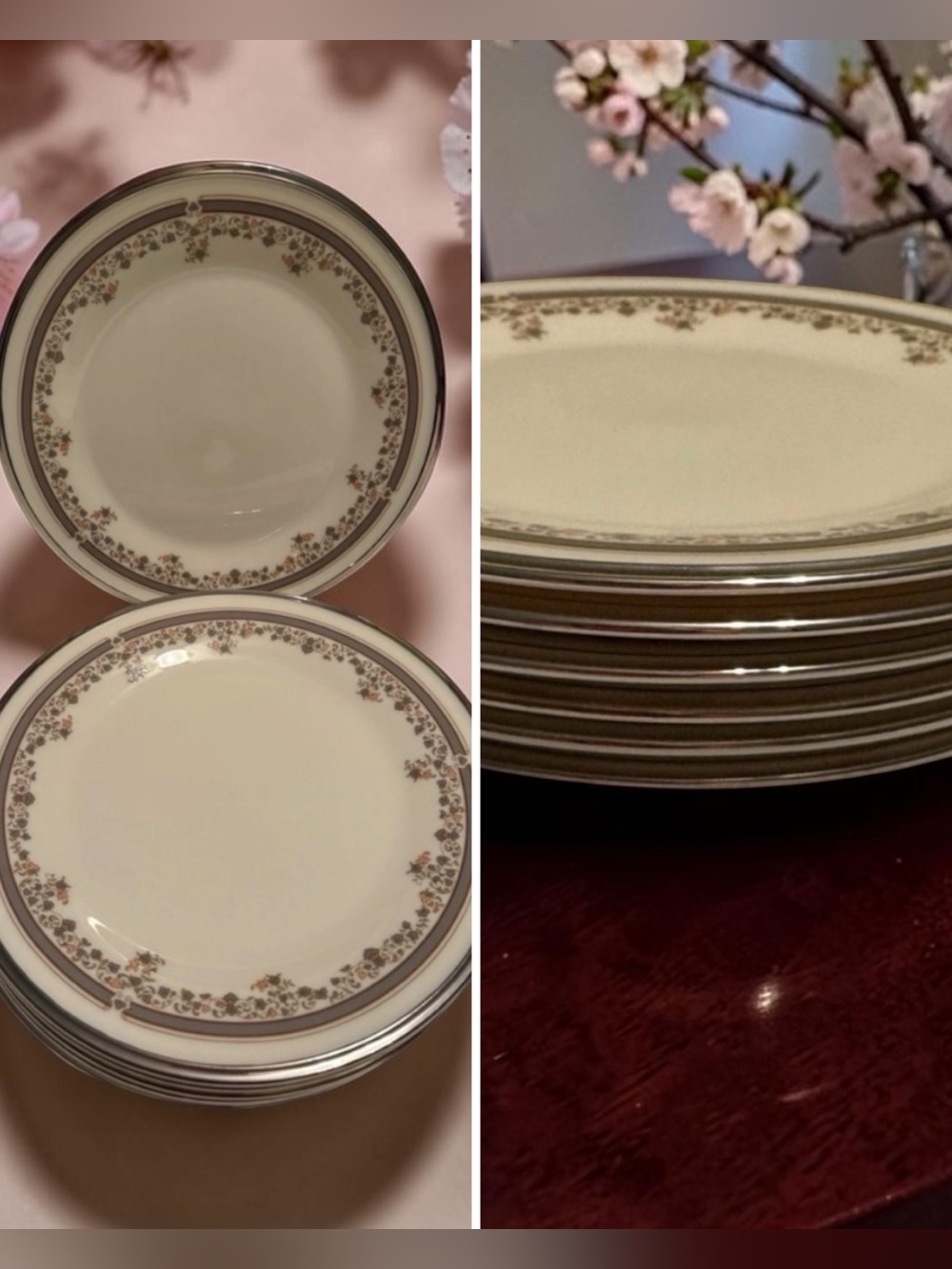 Vintage Lenox Discontinued China LACE POINT Salad Plate Set of 6